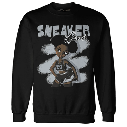 NastyJamz-Wolf-Grey-12s-Sweatshirt-Match-Black-Sneaker-Girl