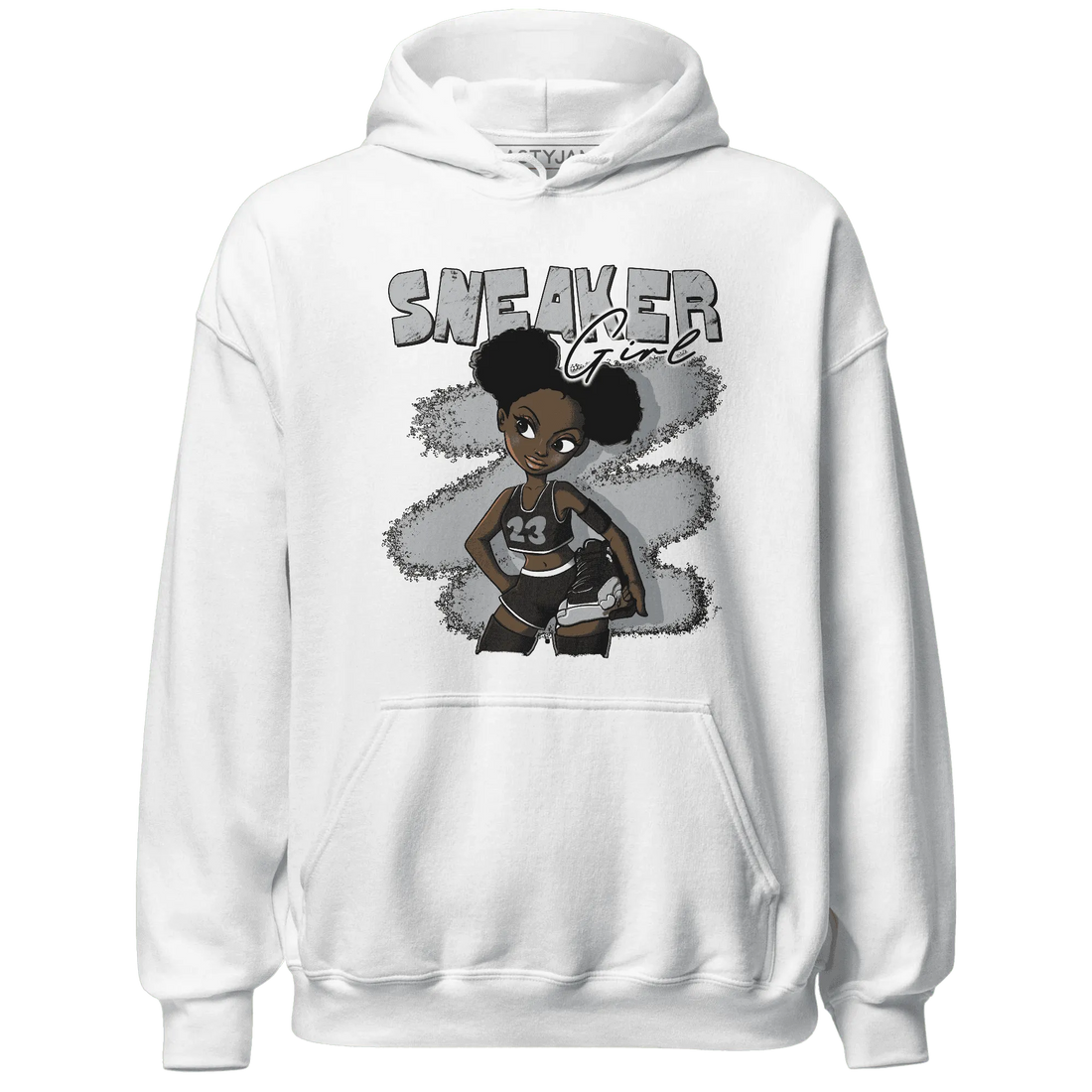 NastyJamz-Wolf-Grey-12s-Hoodie-Match-Black-Sneaker-Girl