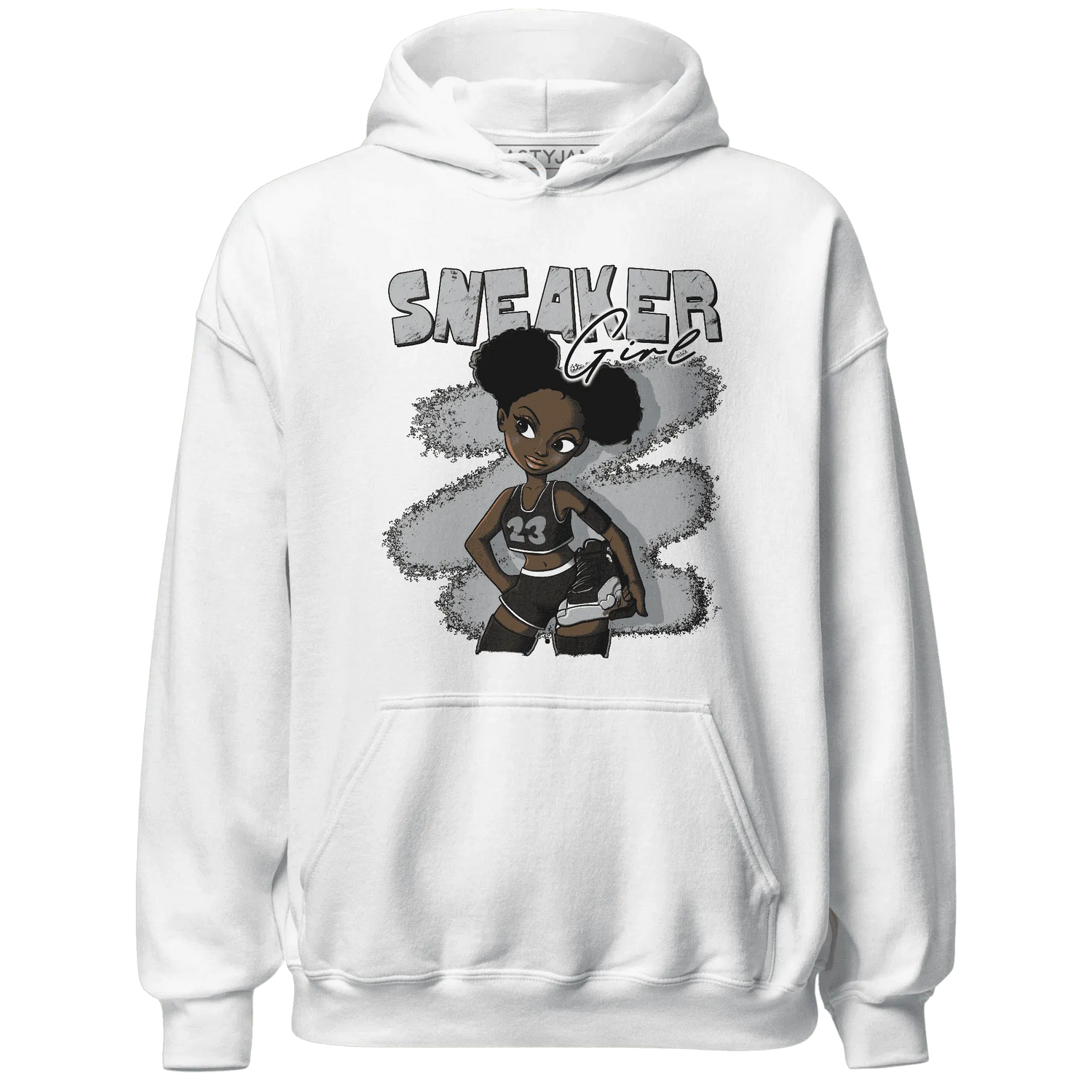 NastyJamz-Wolf-Grey-12s-Hoodie-Match-Black-Sneaker-Girl