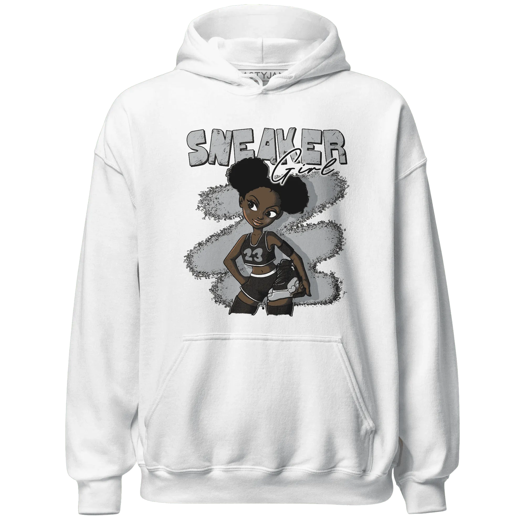 NastyJamz-Wolf-Grey-12s-Hoodie-Match-Black-Sneaker-Girl