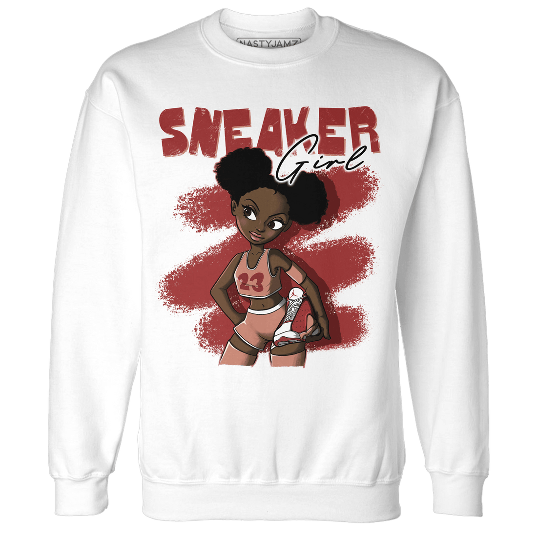 Dune Red 13s Sweatshirt Match Black Sneaker Girl - NastyJamz