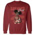 Dune Red 13s Sweatshirt Match Black Sneaker Girl - NastyJamz