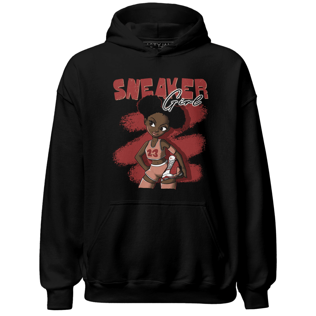 Dune Red 13s Hoodie Match Black Sneaker Girl - NastyJamz
