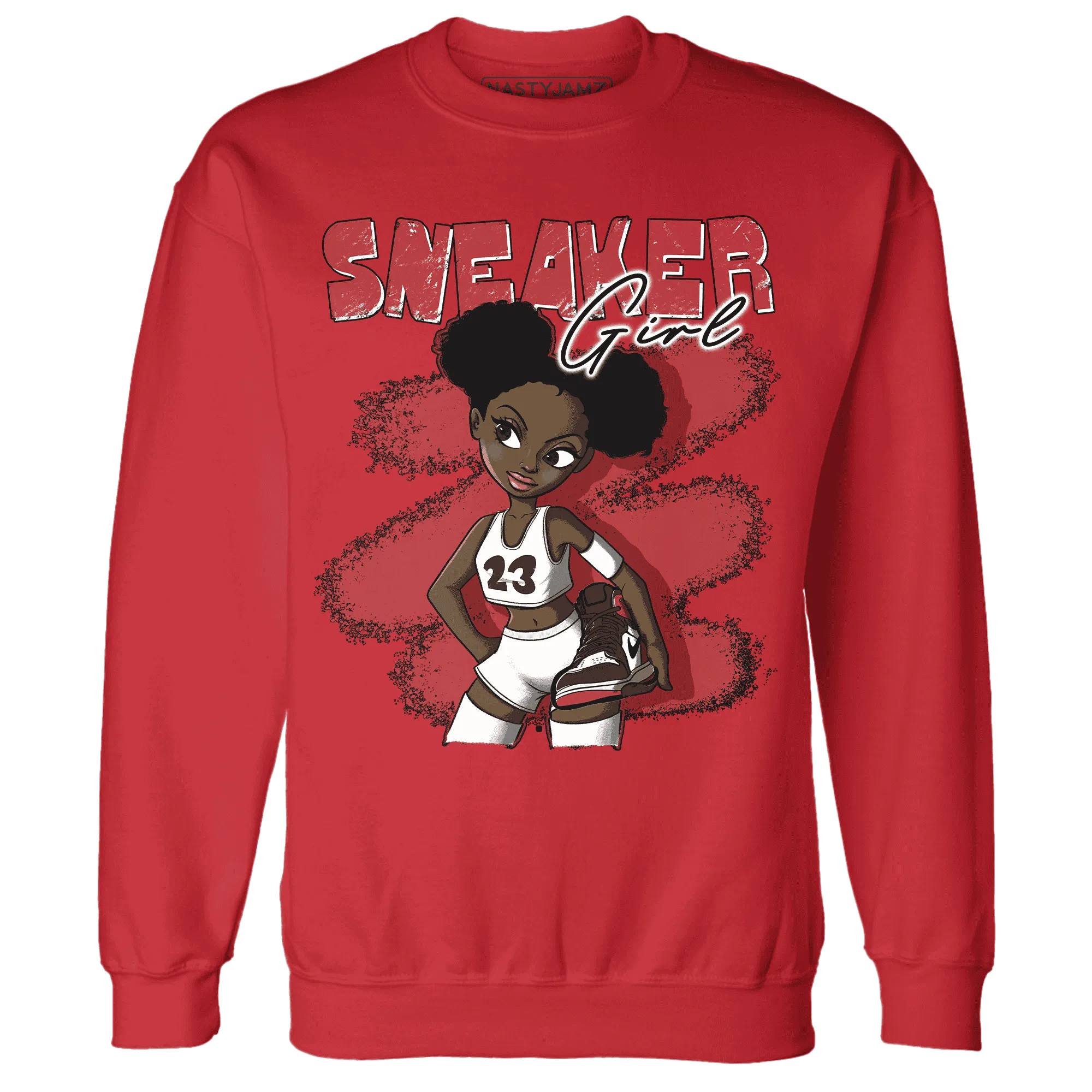 Black-Toe-Reimagined-Red-White-1s-NastyJamz-Sweatshirt-Match-Black-Sneaker-Girl