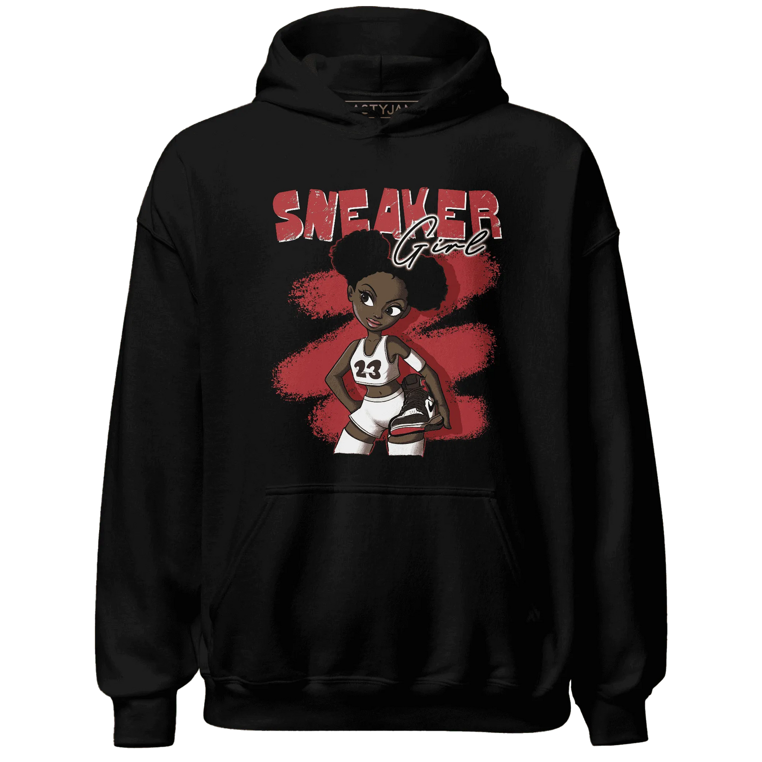 Black-Toe-Reimagined-Red-White-1s-NastyJamz-Hoodie-Match-Black-Sneaker-Girl