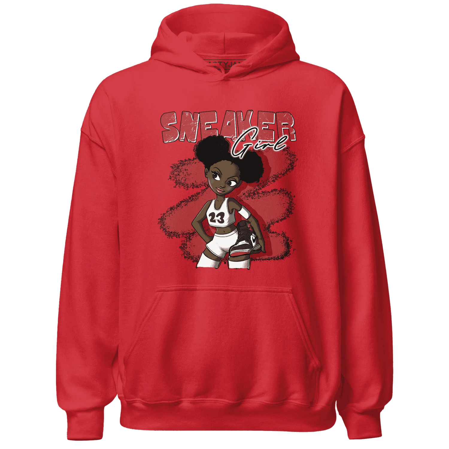 Black-Toe-Reimagined-Red-White-1s-NastyJamz-Hoodie-Match-Black-Sneaker-Girl