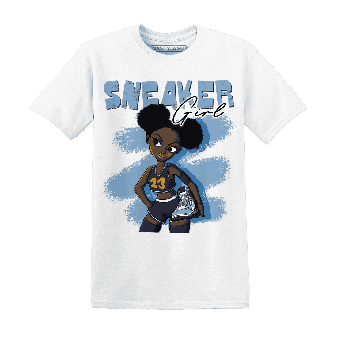 First In Flight 1s T Shirt Match Black Sneaker Girl - NastyJamz