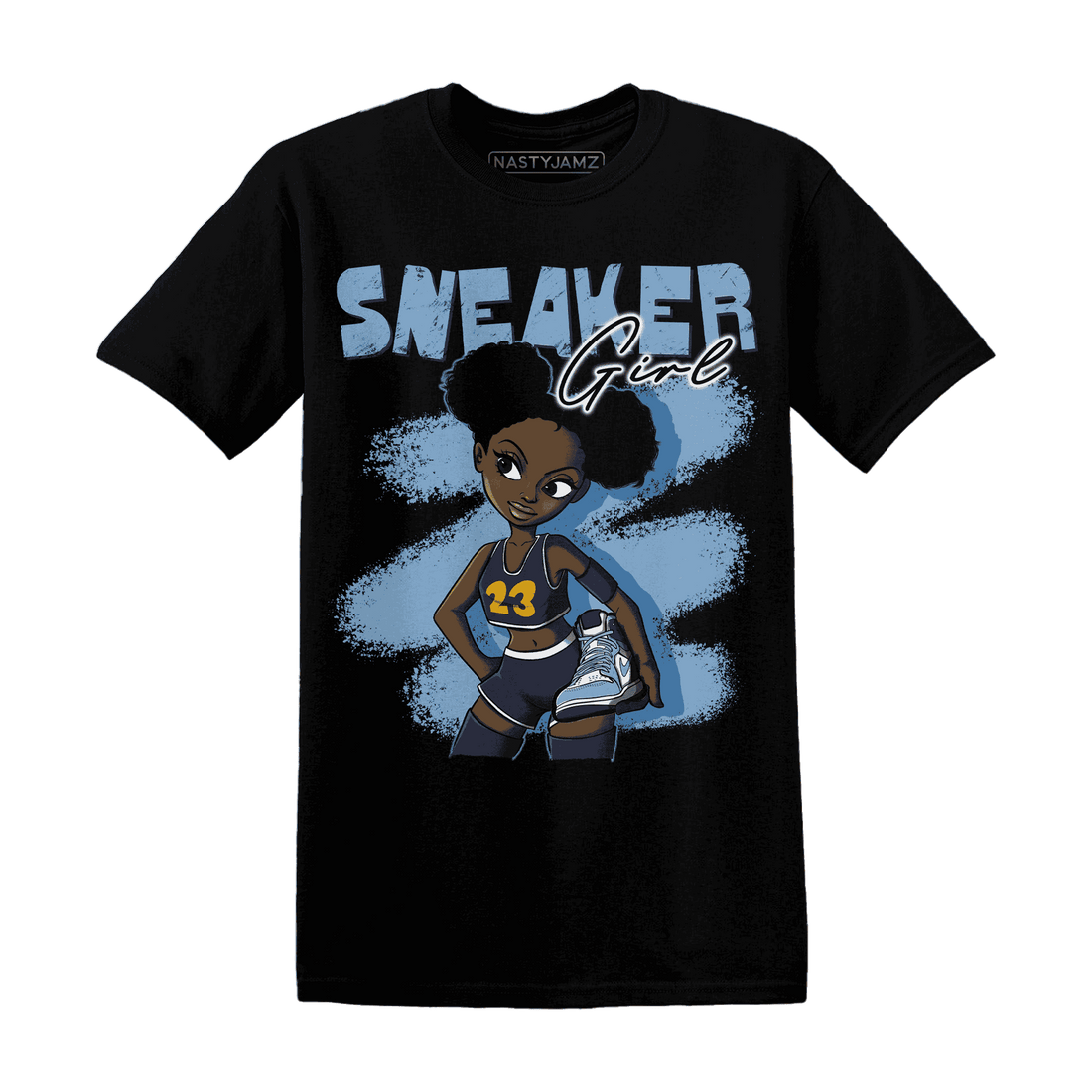 First In Flight 1s T Shirt Match Black Sneaker Girl - NastyJamz