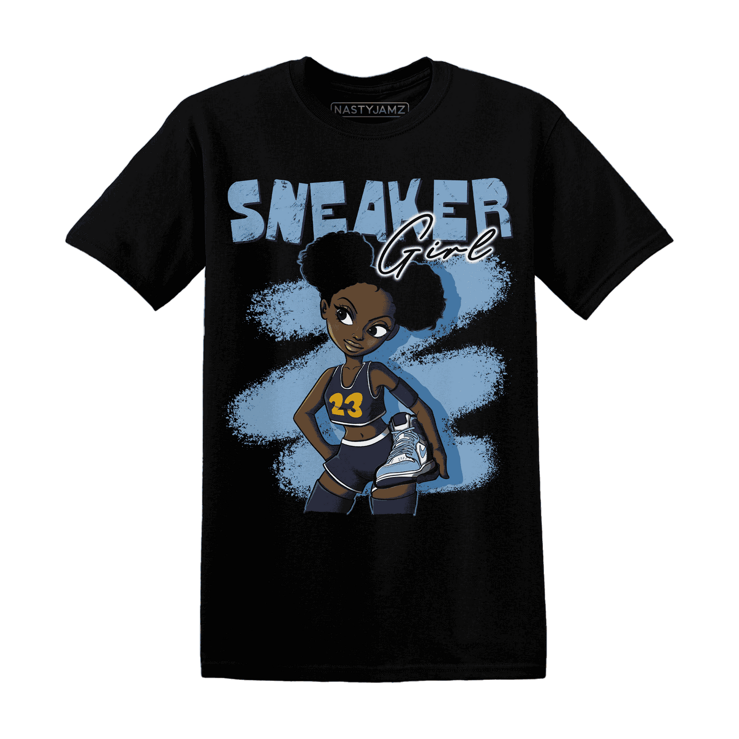 First In Flight 1s T Shirt Match Black Sneaker Girl - NastyJamz