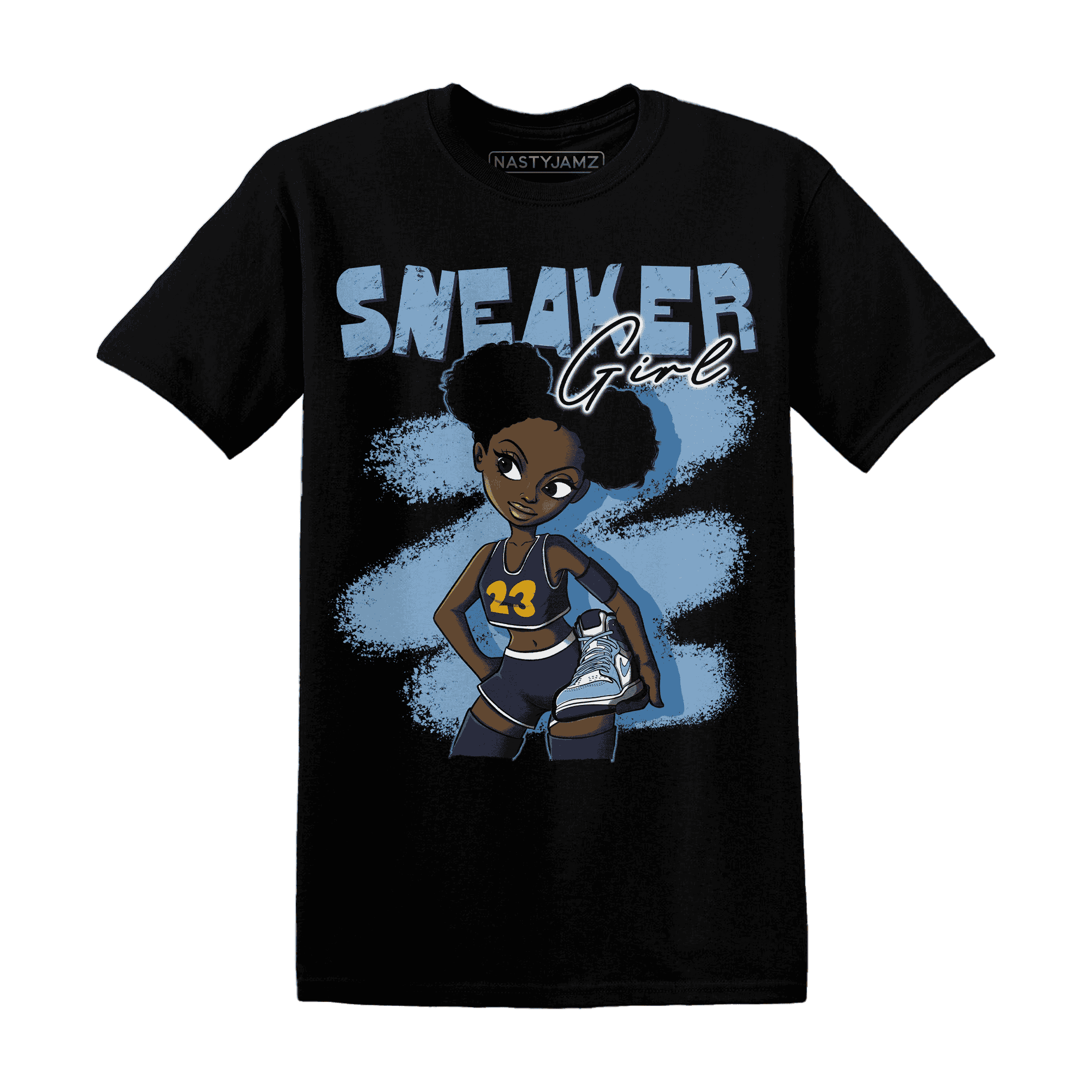First In Flight 1s T Shirt Match Black Sneaker Girl - NastyJamz