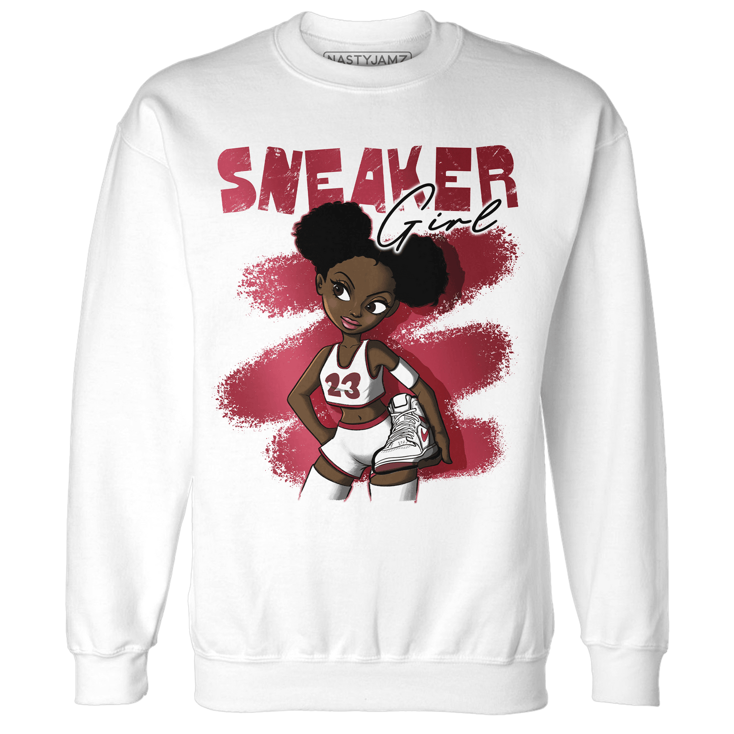 High 85 Metallic Burgundy 1s Sweatshirt Match Black Sneaker Girl - NastyJamz