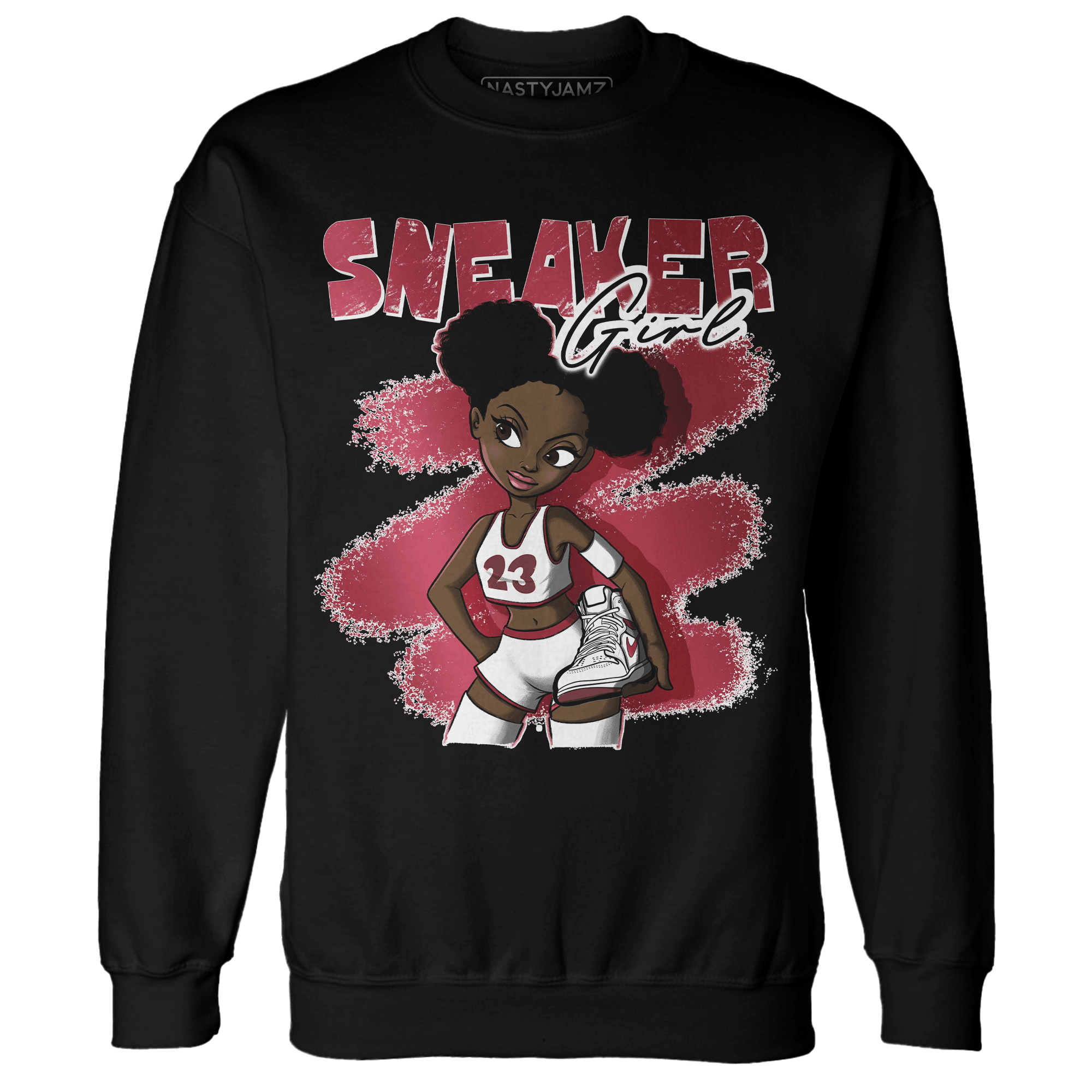 High 85 Metallic Burgundy 1s Sweatshirt Match Black Sneaker Girl - NastyJamz