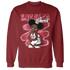 High 85 Metallic Burgundy 1s Sweatshirt Match Black Sneaker Girl - NastyJamz