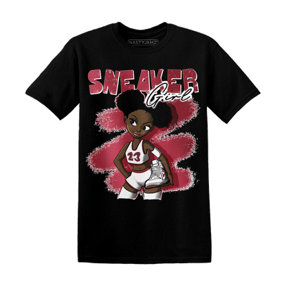 High 85 Metallic Burgundy 1s T Shirt Match Black Sneaker Girl - NastyJamz