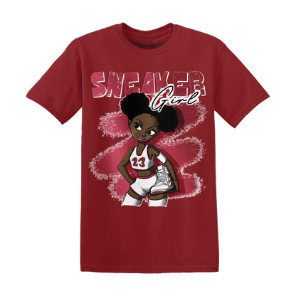 High 85 Metallic Burgundy 1s T Shirt Match Black Sneaker Girl - NastyJamz