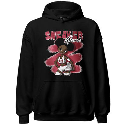 High 85 Metallic Burgundy 1s Hoodie Match Black Sneaker Girl - NastyJamz