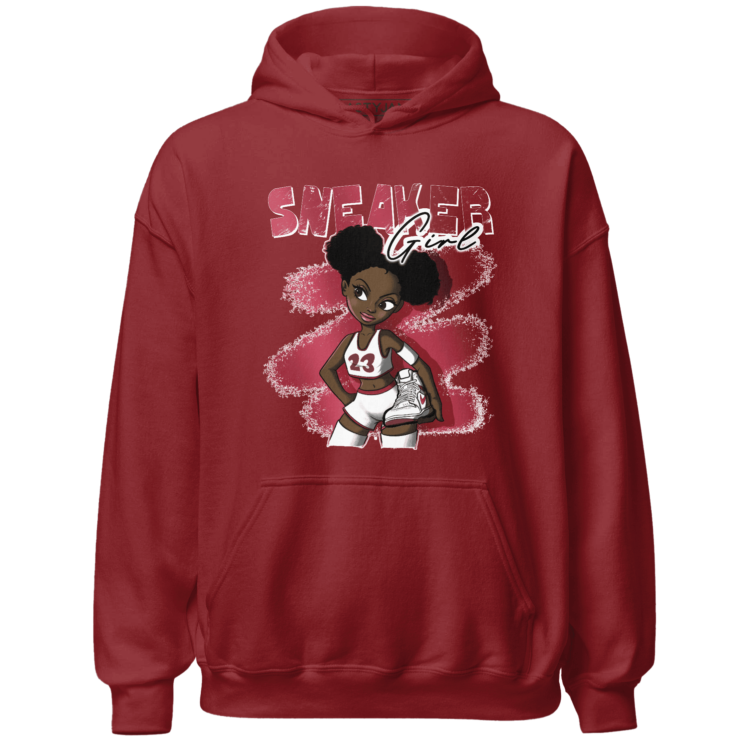 High 85 Metallic Burgundy 1s Hoodie Match Black Sneaker Girl - NastyJamz