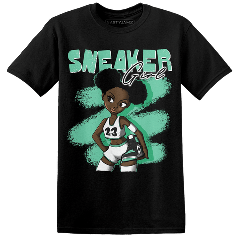 High-OG-Green-Glow-1s-T-Shirt-Match-Black-Sneaker-Girl