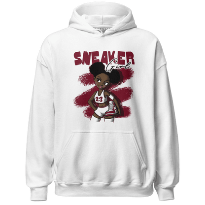 High White Team Red 1s Hoodie Match Black Sneaker Girl - NastyJamz