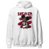 High White Team Red 1s Hoodie Match Black Sneaker Girl - NastyJamz