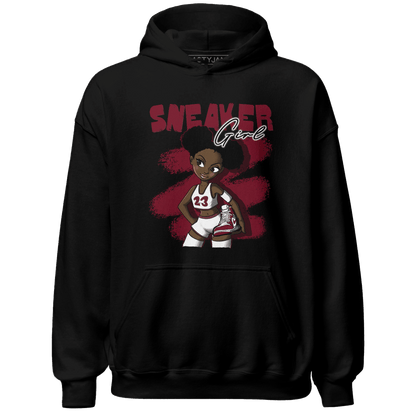 High White Team Red 1s Hoodie Match Black Sneaker Girl - NastyJamz