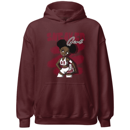 High White Team Red 1s Hoodie Match Black Sneaker Girl - NastyJamz
