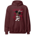 High White Team Red 1s Hoodie Match Black Sneaker Girl - NastyJamz
