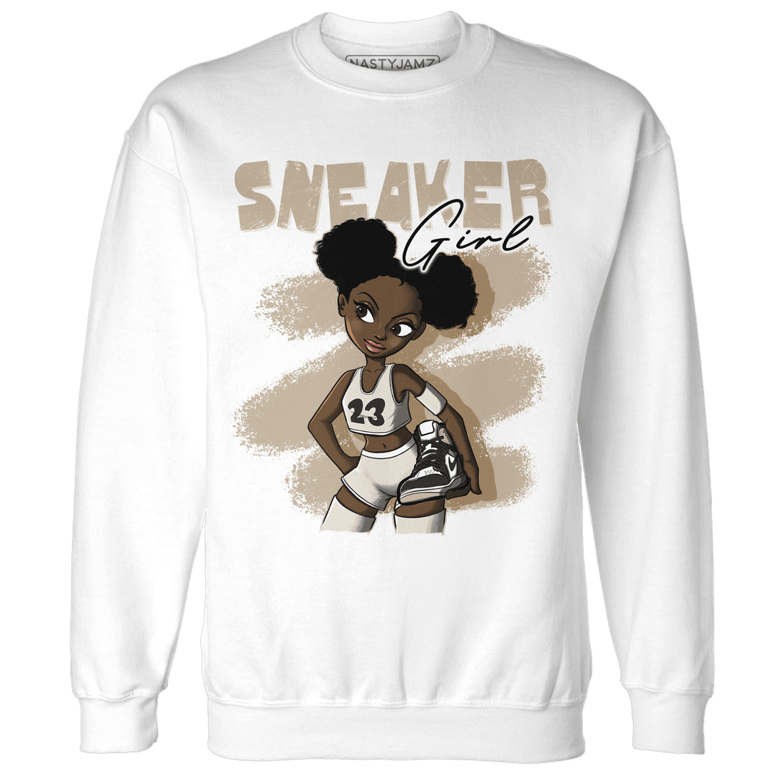 Latte 1s Sweatshirt Match Black Sneaker Girl - NastyJamz