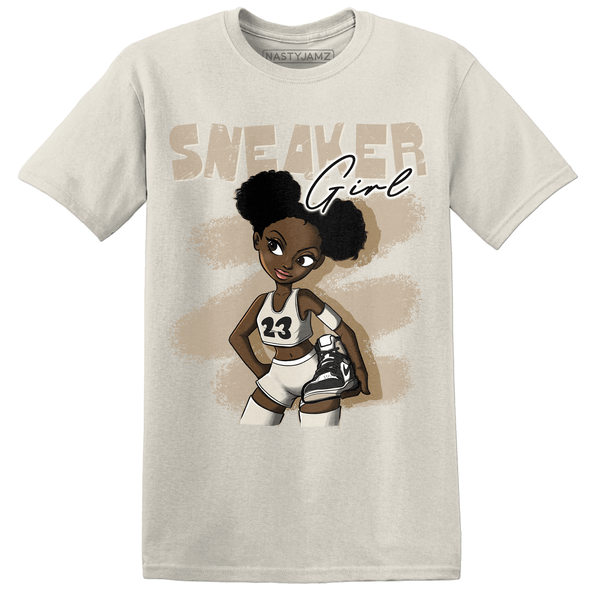 Latte 1s T Shirt Match Black Sneaker Girl - NastyJamz