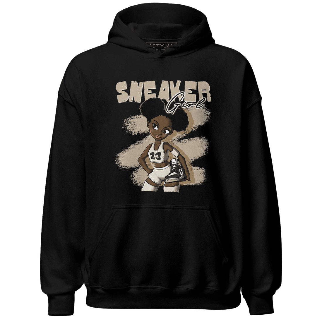 Latte 1s Hoodie Match Black Sneaker Girl - NastyJamz