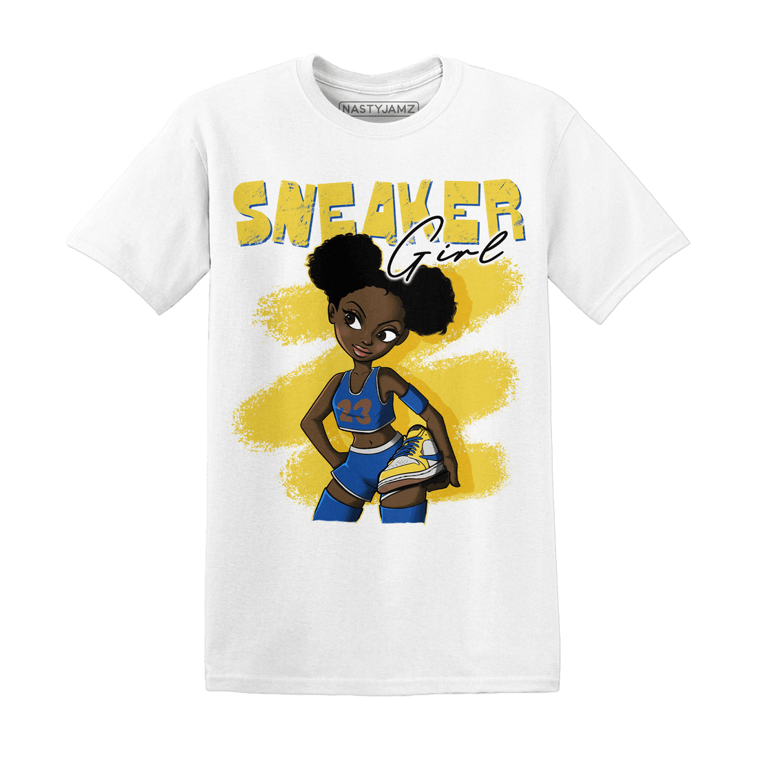 Low OG Canary TVSC 1s T Shirt Match Black Sneaker Girl - NastyJamz