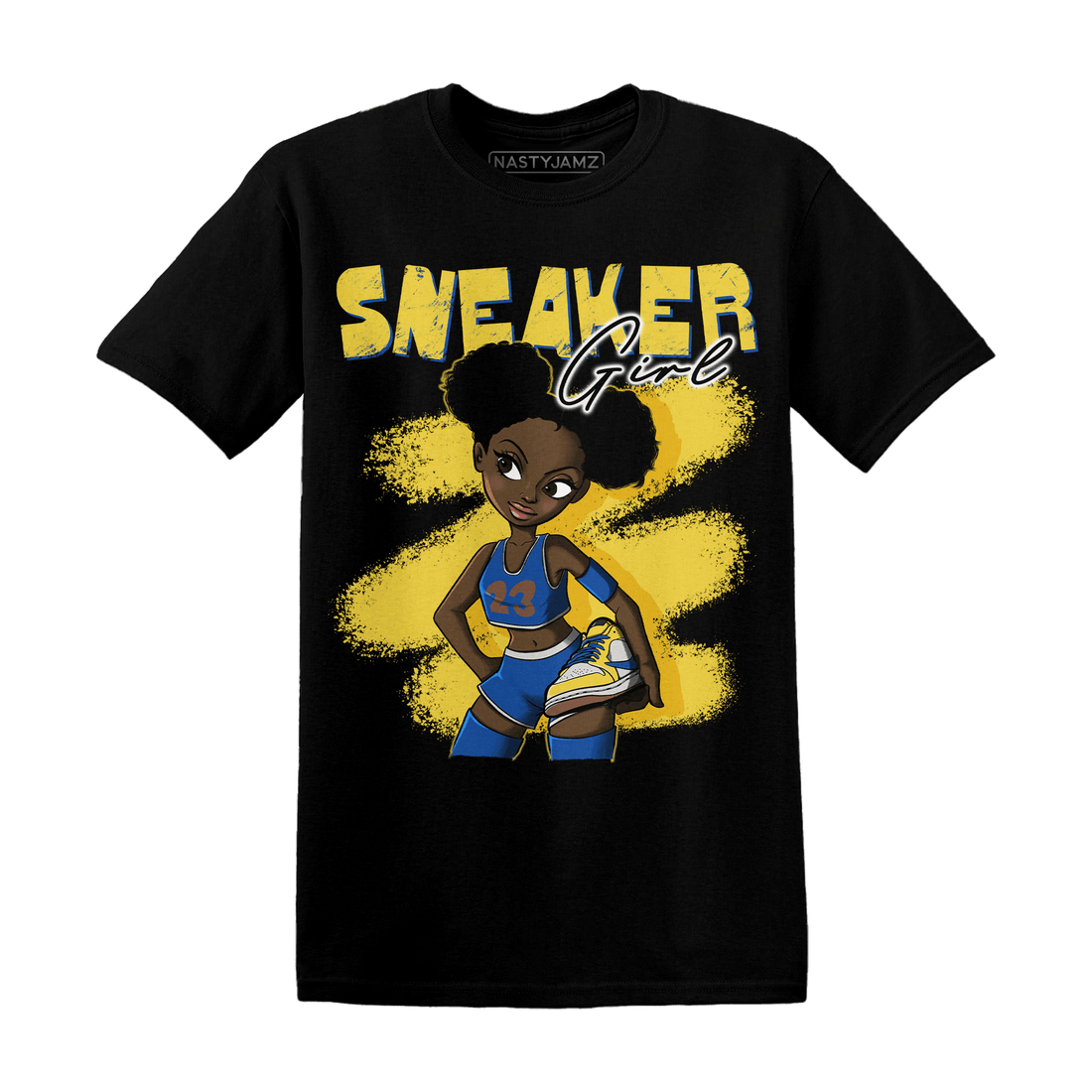 Low OG Canary TVSC 1s T Shirt Match Black Sneaker Girl - NastyJamz