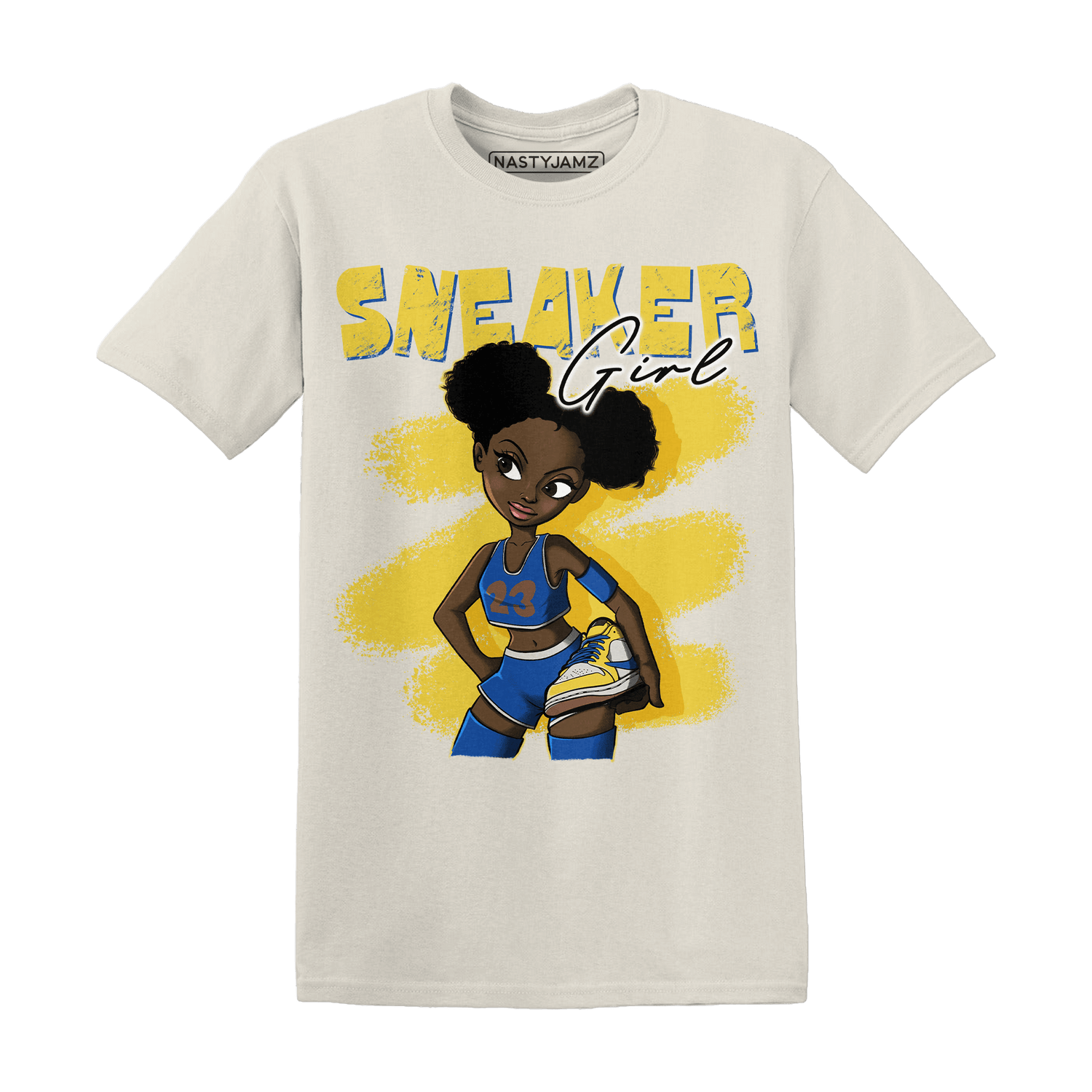 Low OG Canary TVSC 1s T Shirt Match Black Sneaker Girl - NastyJamz