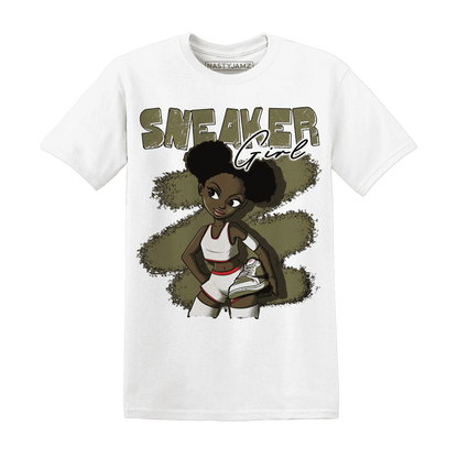 NastyJamz-Medium-Olive-1s-T-Shirt-Match-Black-Sneaker-Girl