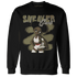 NastyJamz-Medium-Olive-1s-Sweatshirt-Match-Black-Sneaker-Girl