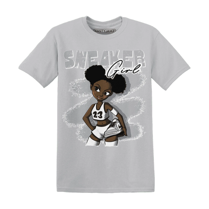 Wolf-Grey-1s-T-Shirt-Match-Black-Sneaker-Girl