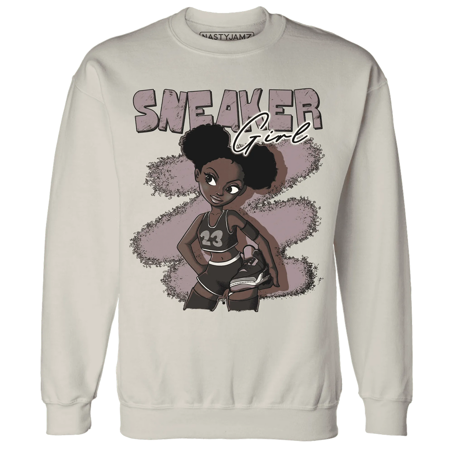 NastyJamz-Black-Violet-Ore-3s-Sweatshirt-Match-Black-Sneaker-Girl