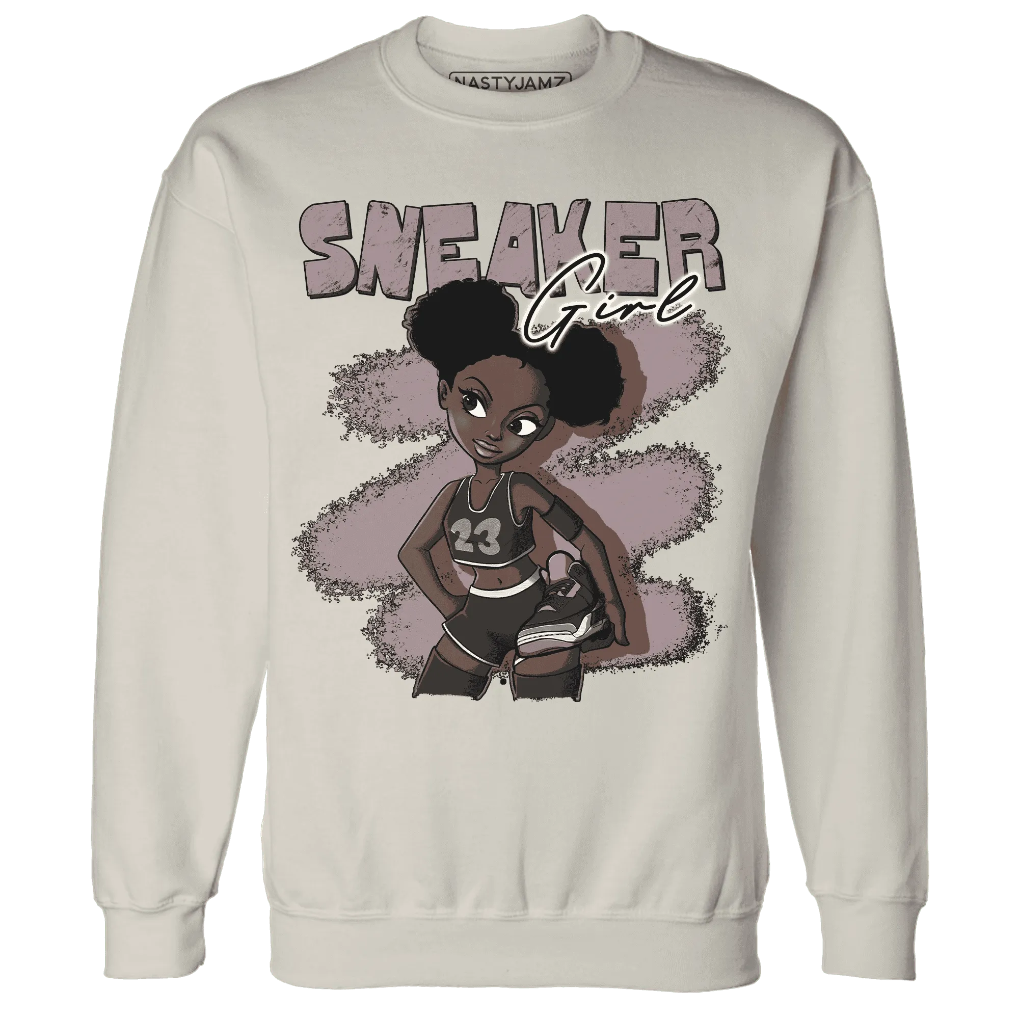 NastyJamz-Black-Violet-Ore-3s-Sweatshirt-Match-Black-Sneaker-Girl
