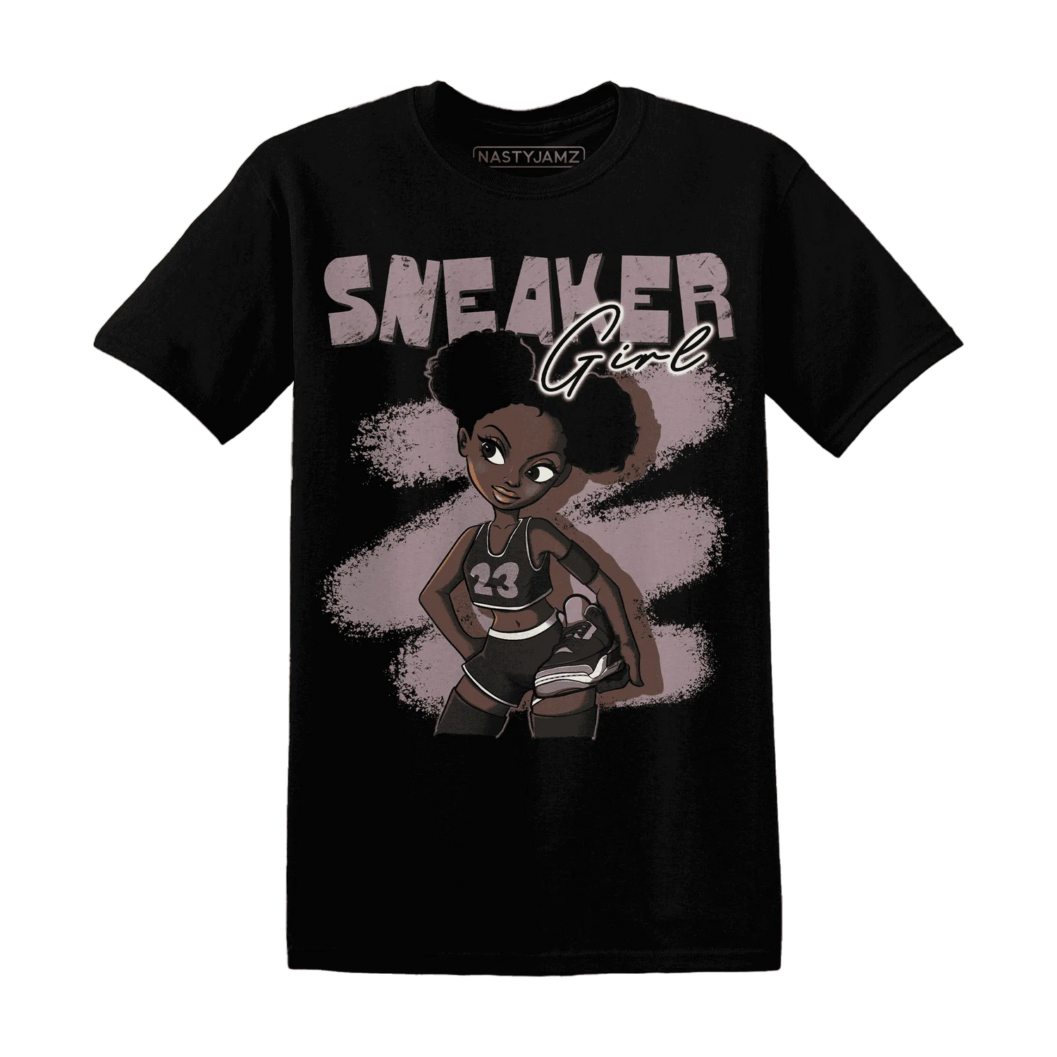 NastyJamz-Black-Violet-Ore-3s-T-Shirt-Match-Black-Sneaker-Girl