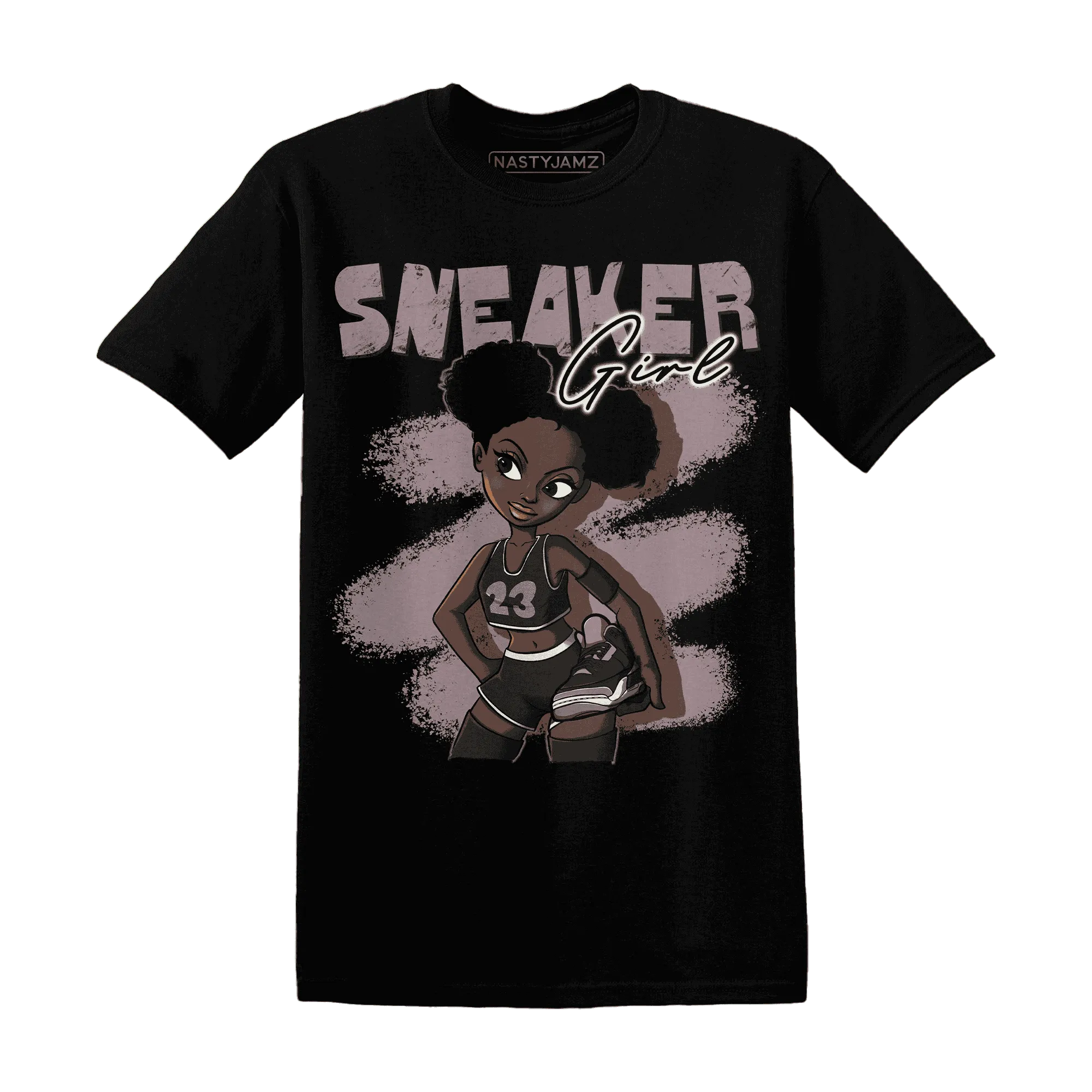 NastyJamz-Black-Violet-Ore-3s-T-Shirt-Match-Black-Sneaker-Girl
