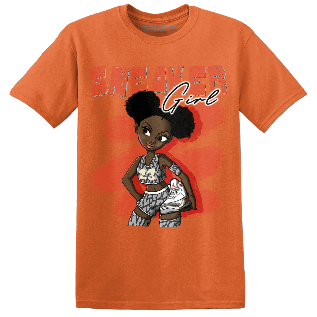 Georgia Peach 3s T Shirt Match Black Sneaker Girl - NastyJamz