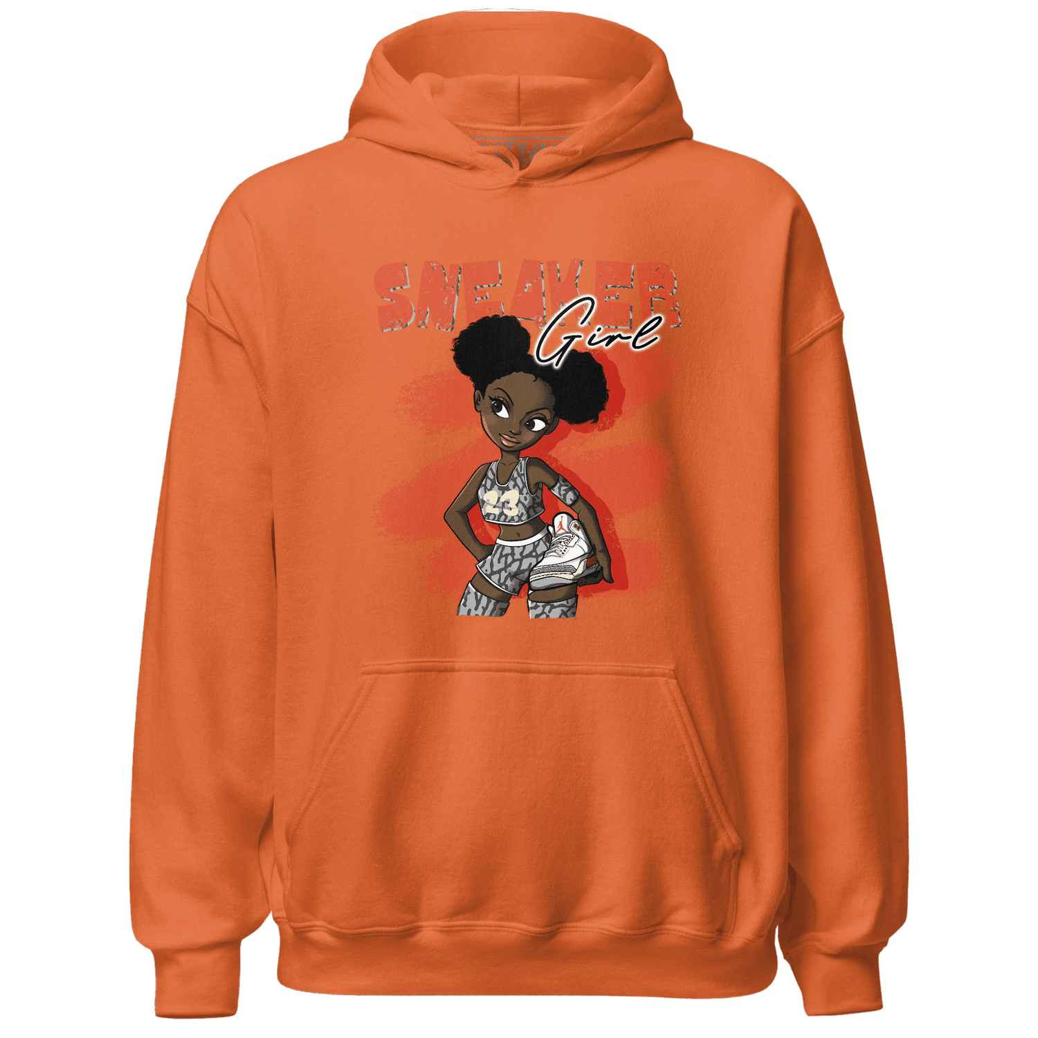 Georgia Peach 3s Hoodie Match Black Sneaker Girl - NastyJamz