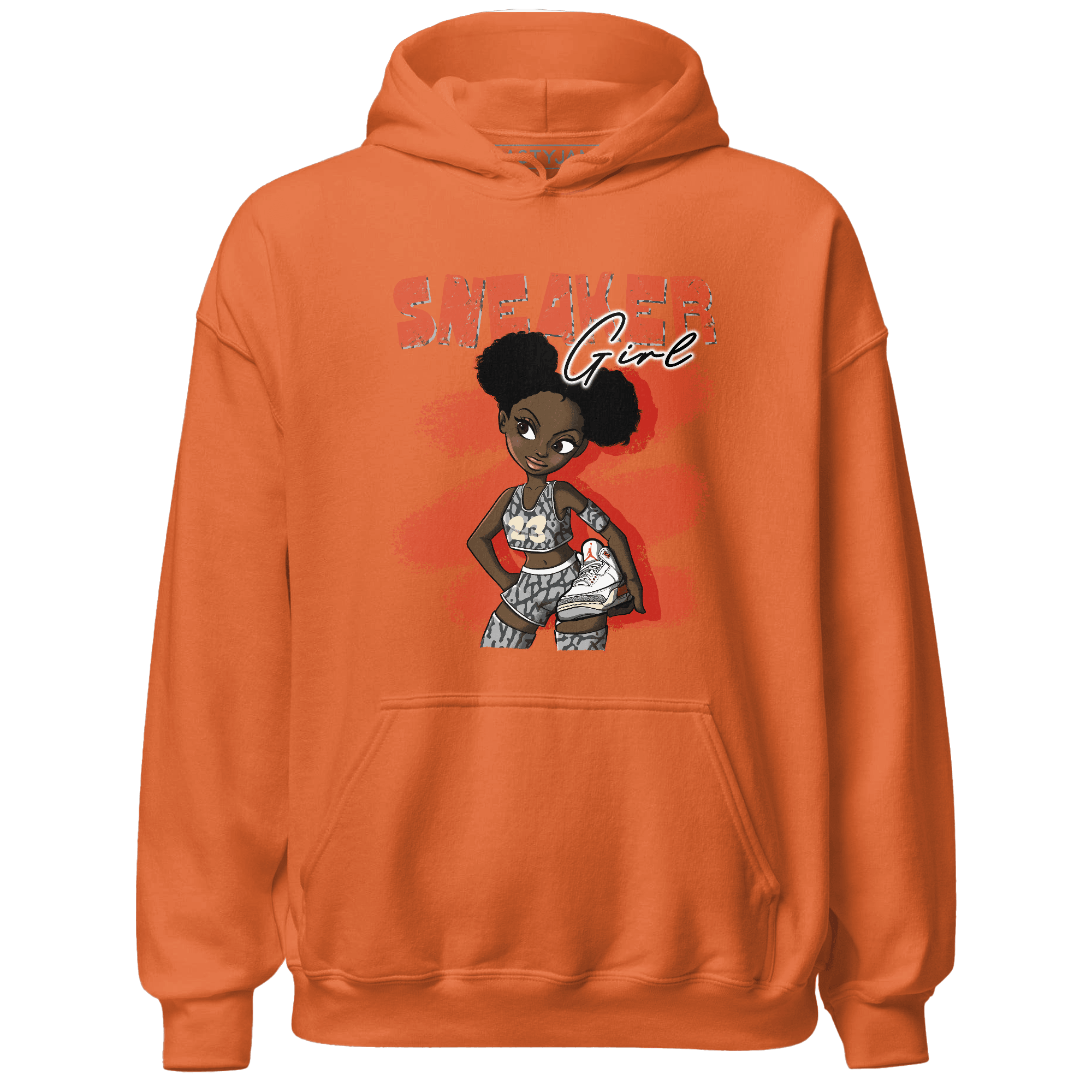 Georgia Peach 3s Hoodie Match Black Sneaker Girl - NastyJamz