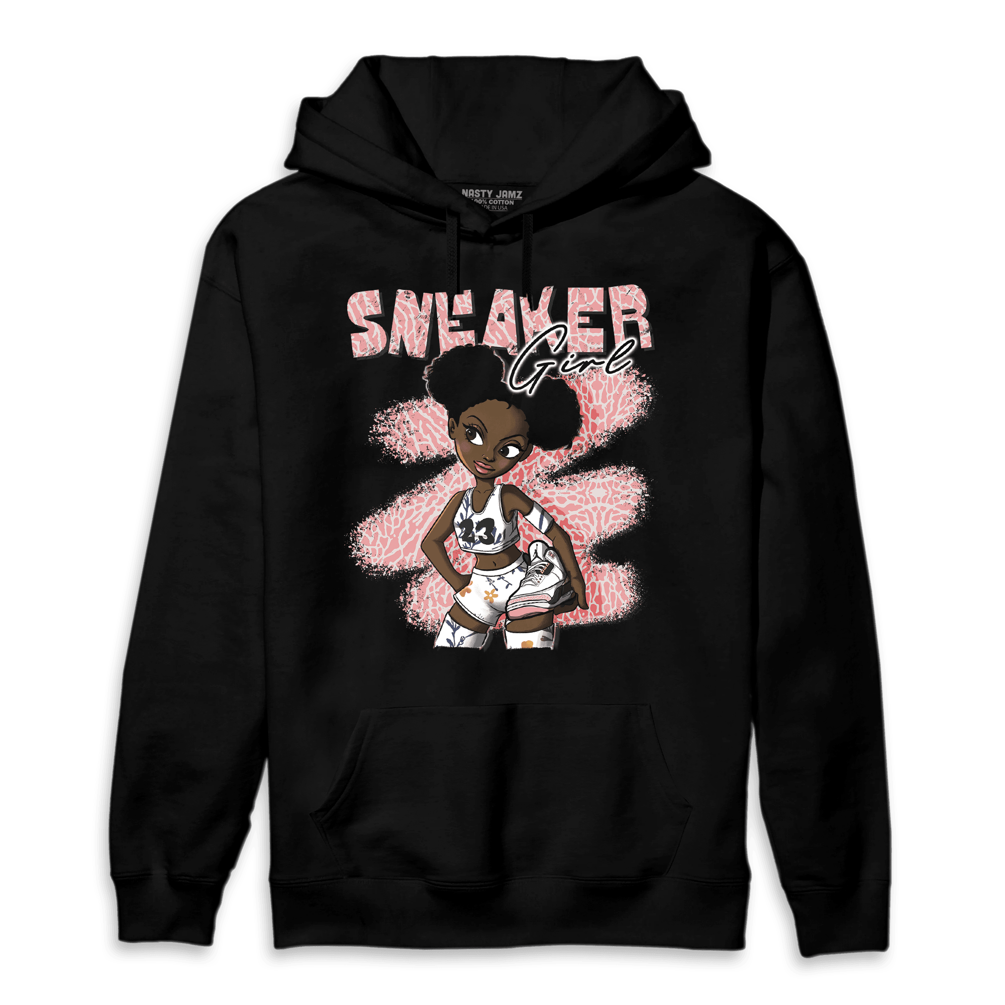 Red Stardust 3s Hoodie Match Black Sneaker Girl - NastyJamz