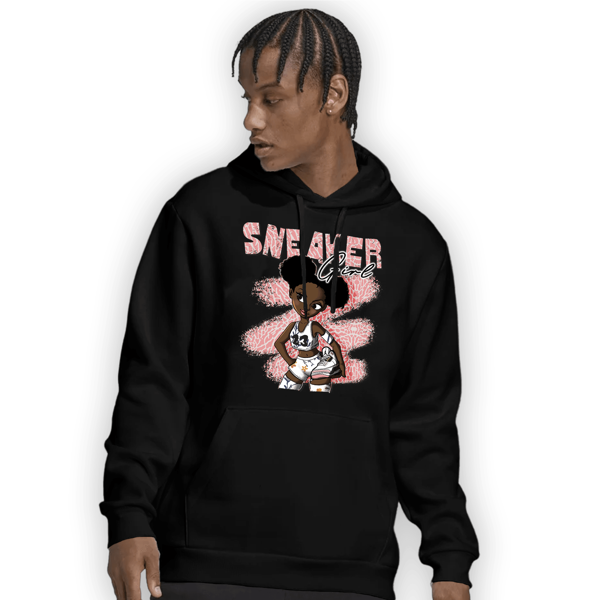 Red Stardust 3s Hoodie Match Black Sneaker Girl - NastyJamz