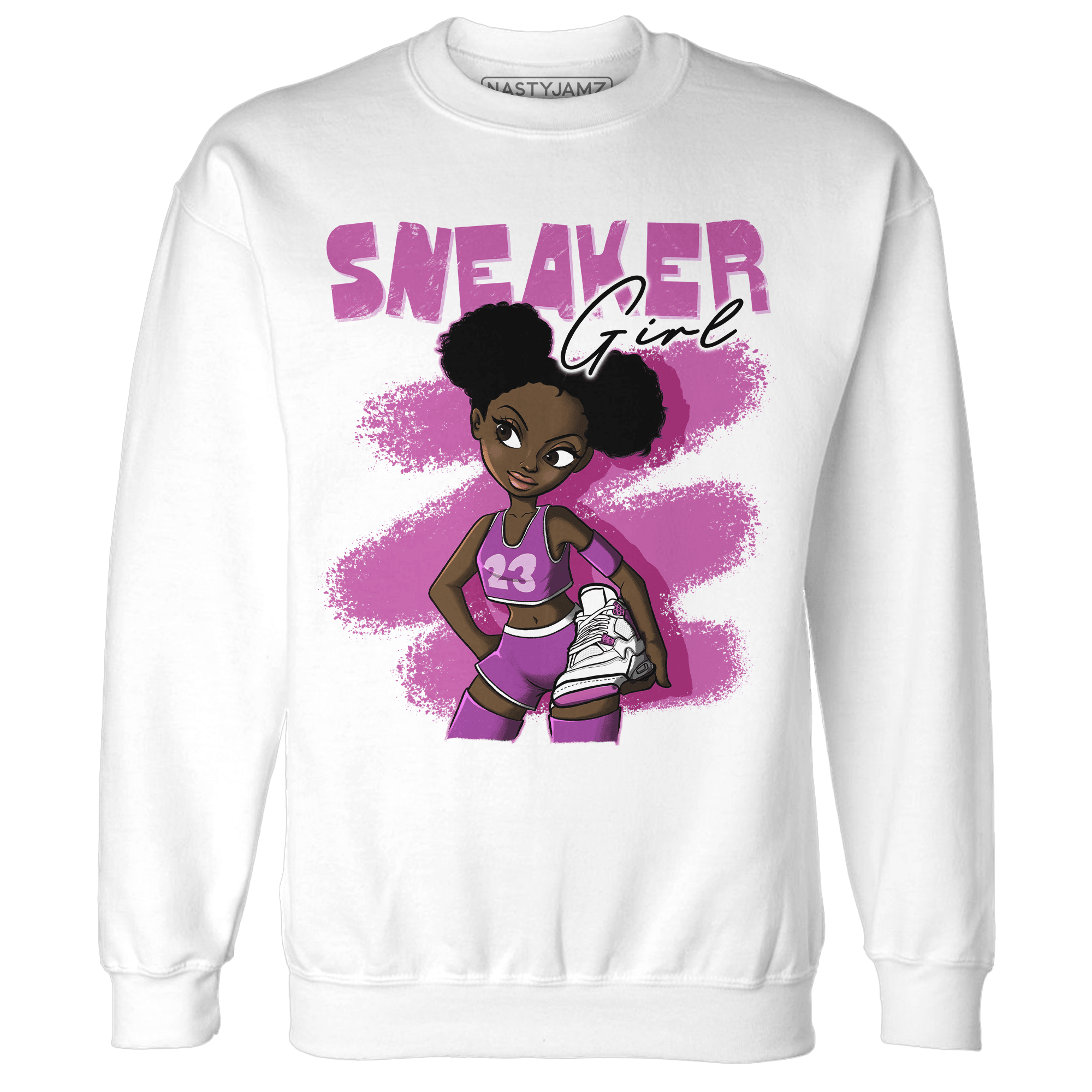 GS Hyper Violet 4s Sweatshirt Match Black Sneaker Girl - NastyJamz