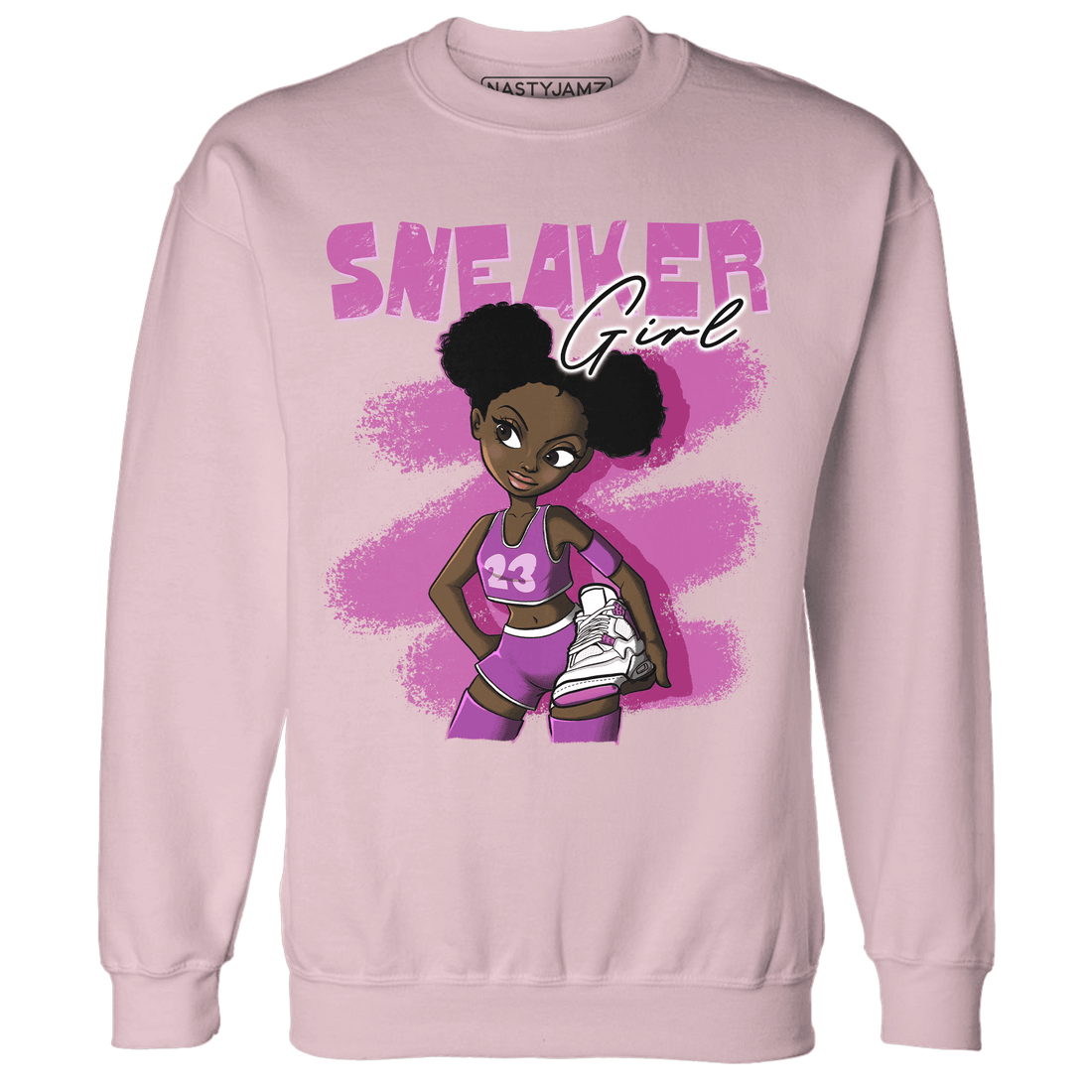 GS Hyper Violet 4s Sweatshirt Match Black Sneaker Girl - NastyJamz