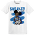 Industrial Blue 4s T Shirt Match Black Sneaker Girl - NastyJamz