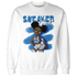 Industrial Blue 4s Sweatshirt Match Black Sneaker Girl - NastyJamz