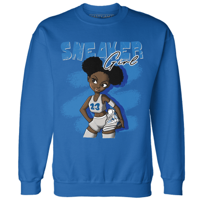 Industrial Blue 4s Sweatshirt Match Black Sneaker Girl - NastyJamz